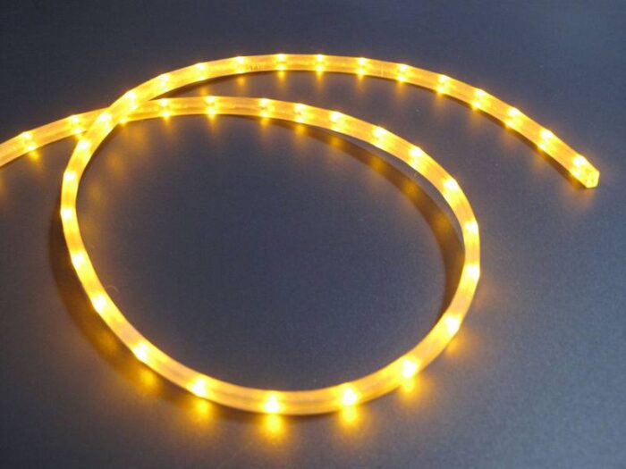LED SMD Lichtschlauch 12 Volt 5x8 mm gelb/amber LED SMD 10 Meter