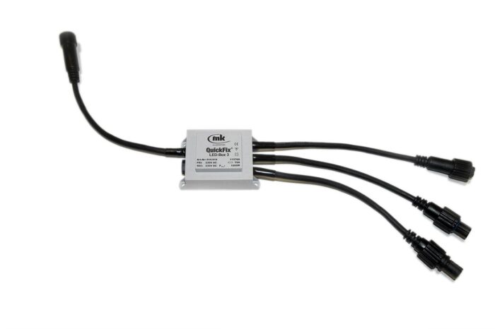 MK 001-033 QuickFix® LED Box 3 Verteiler mit 3 Ausgängen max.1800 Watt Koppelbares System IP 67