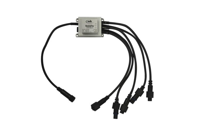 MK 001-034 QuickFix® LED Box 5 Verteiler mit 5 Ausgängen max.1800 Watt Koppelbares System IP 67