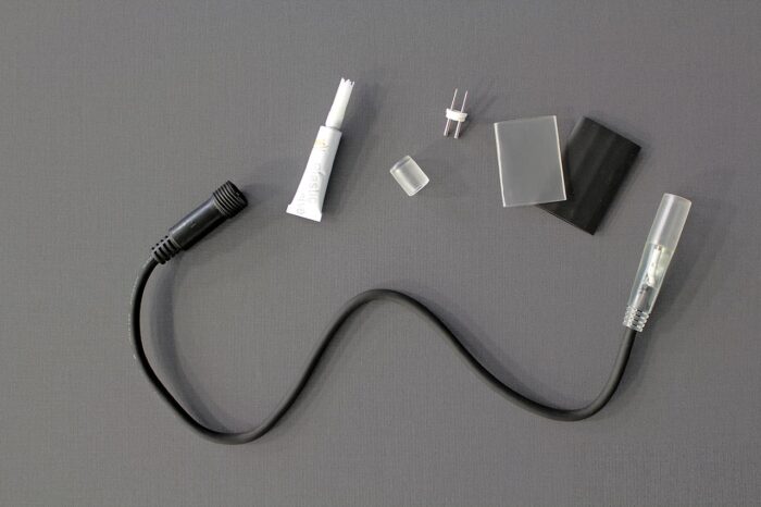 MK 001-141 QuickFix® RopeLight Adapter Schwarz für LED-Produkte