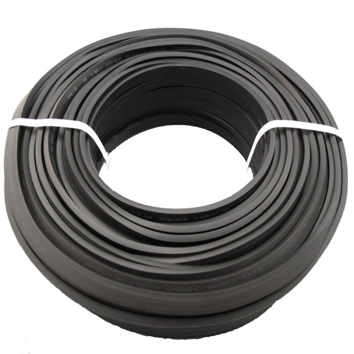 50 M Kabel Illu Kabel H05RNH2-F 2x1,5 mm² Schwarzes Flachkabel