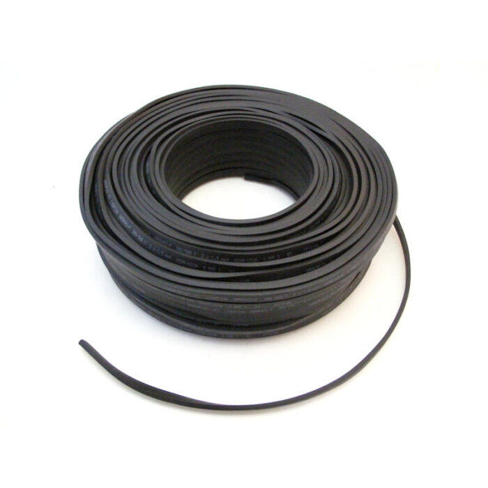 100 M DRAKA Kabel Illu Kabel H05RNH2-F 2x1,5 mm² Schwarzes Flachkabel