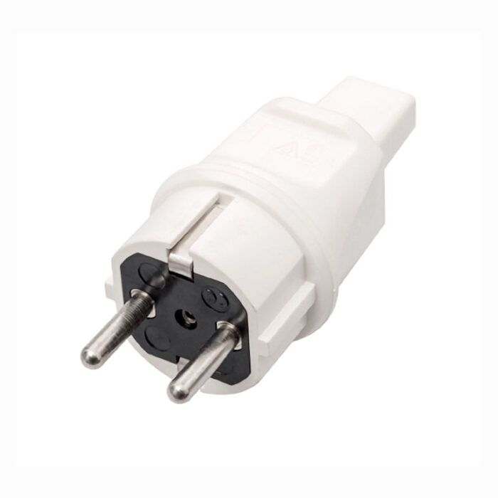 Flachbandkabel Konturenstecker IP44 Kunststoff Weiss für Flachleitung H05RNH2-F 2x1,5 mm²