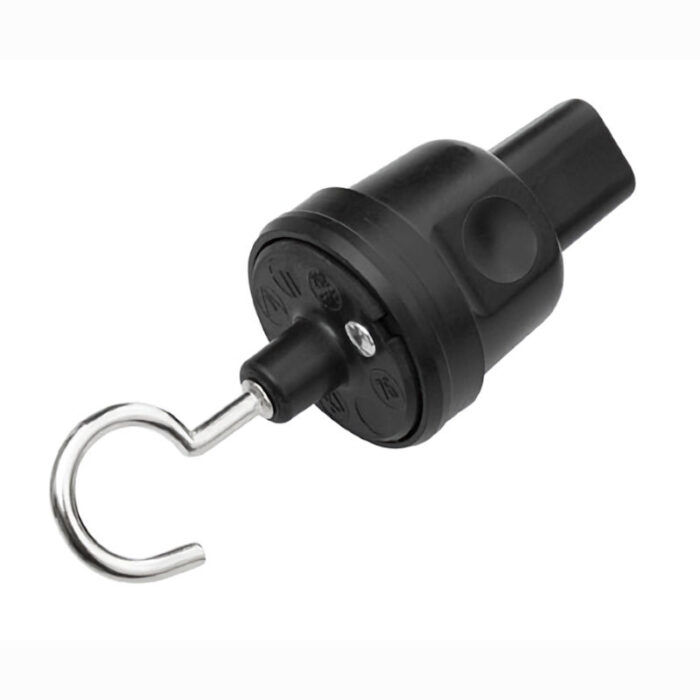 Vollgummi Flachbandkabel Endstück IP44 mit Befestigungshaken für Flachleitung H05RNH2-F 2x1,5 mm²