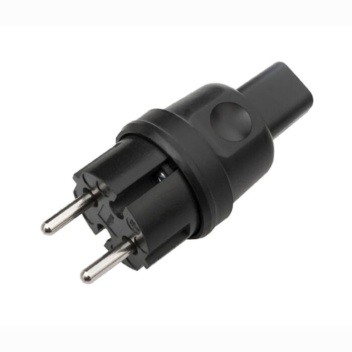 Vollgummi Flachbandkabel Konturenstecker IP44 schwere Ausführung für Flachleitung H05RNH2-F 2x1,5 mm²