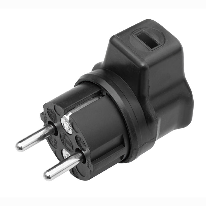 Vollgummi Flachbandkabel Winkelstecker IP44 schwere Ausführung für Flachleitung H05RNH2-F 2x1,5 mm²