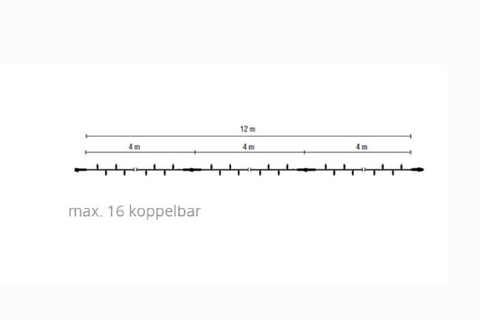MK 019-312 LED Lichterkette String Lite® 230 V 12 M schwarzes Kabel 120 LED - Warmweiss LED - Koppelbares System IP 67 – Bild 3