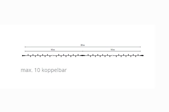MK 019-361 LED Lichterkette String Lite® 230 V 20 M schwarzes Kabel 120 LED - rote LED - Koppelbares System IP 67 – Bild 3