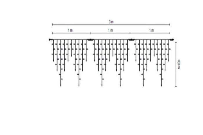 MK 019-400 LED Flashing Ice Lite 174 - 230 V - 3 M weisses Kabel 174 LED - Warmweisse LED- Koppelbares System IP 67 – Bild 3